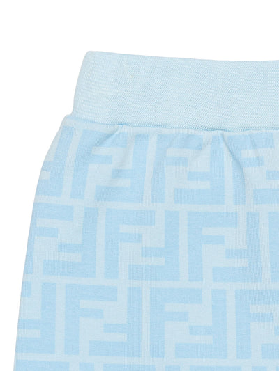 Shorts mit FF-Logo - Hellblau