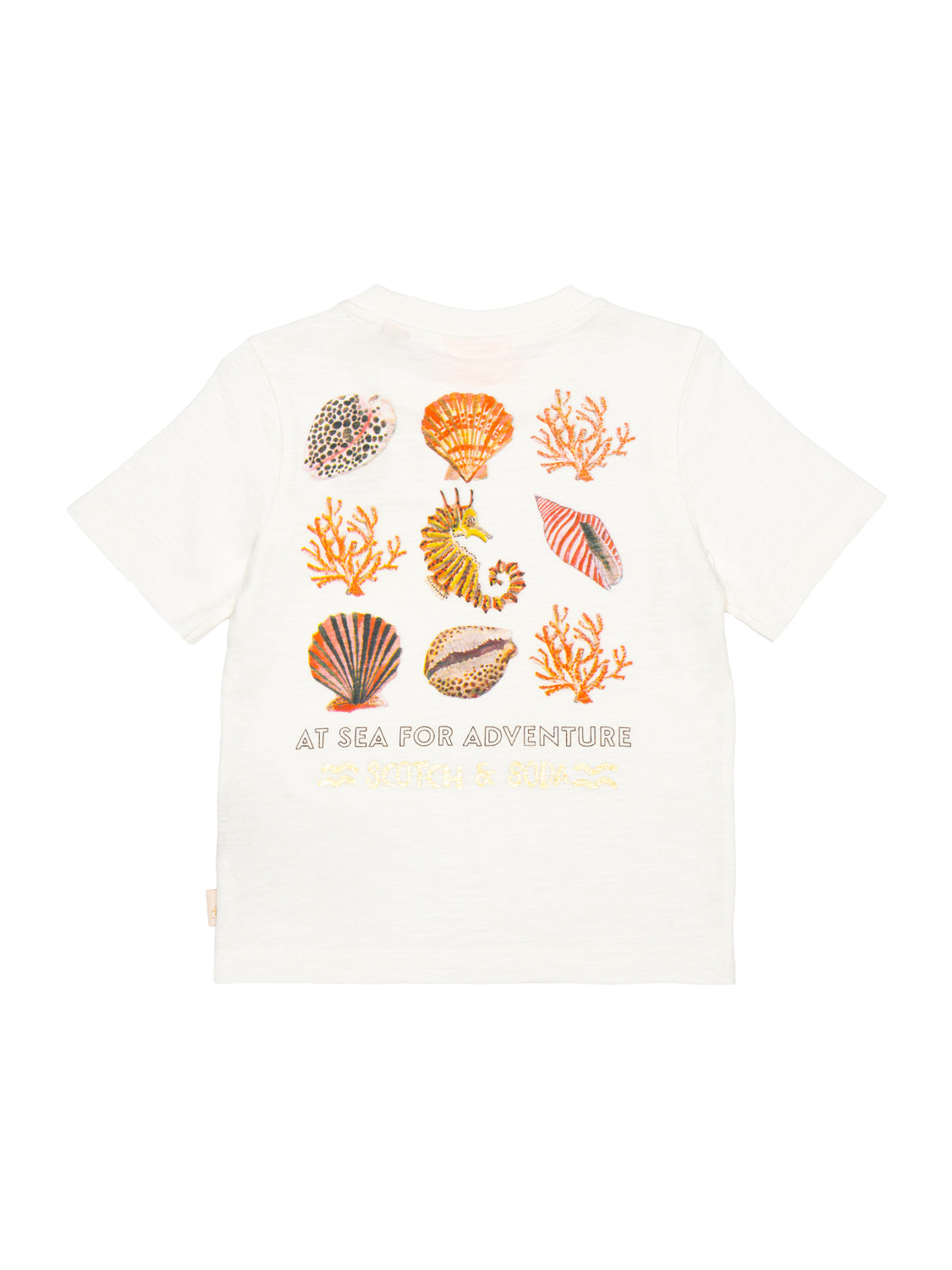 T-Shirt mit Meeres-Motiven - Off White