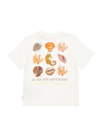 T-Shirt mit Meeres-Motiven - Off White
