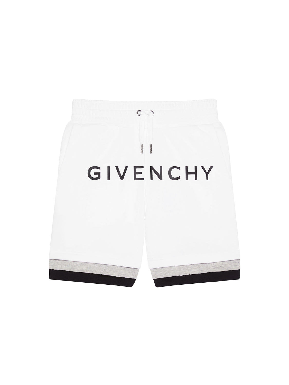 Sport-Shorts mit Logo-Print - Weiß