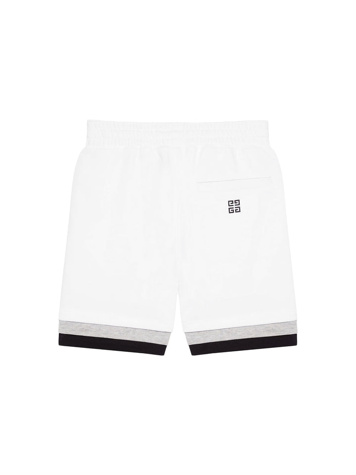 Sport-Shorts mit Logo-Print - Weiß