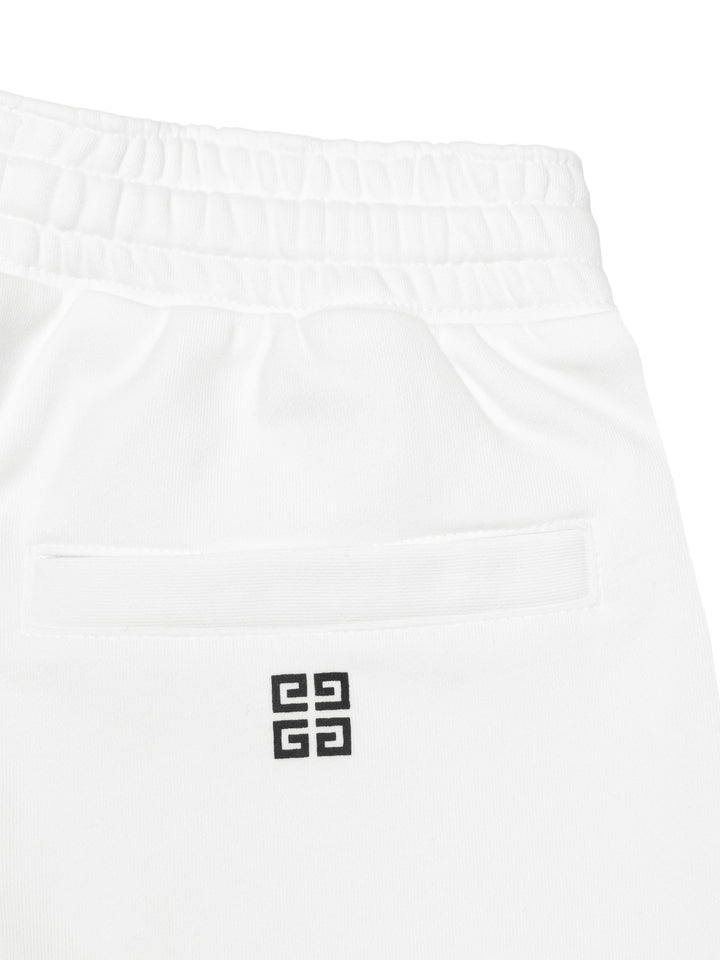 Sport-Shorts mit Logo-Print - Weiß