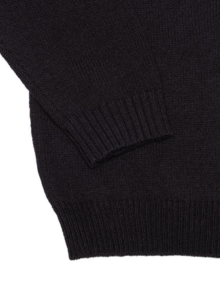 Strick-Cardigan mit Logo-Patch - Schwarz