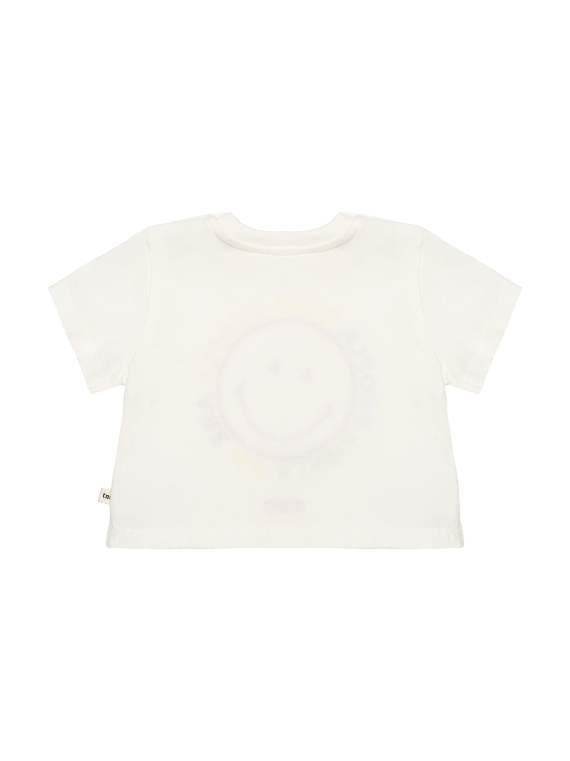 T-Shirt mit Smiley-Print - Off White