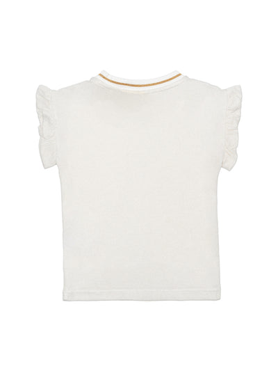 Shirt mit Logo und Rüschen - Off White