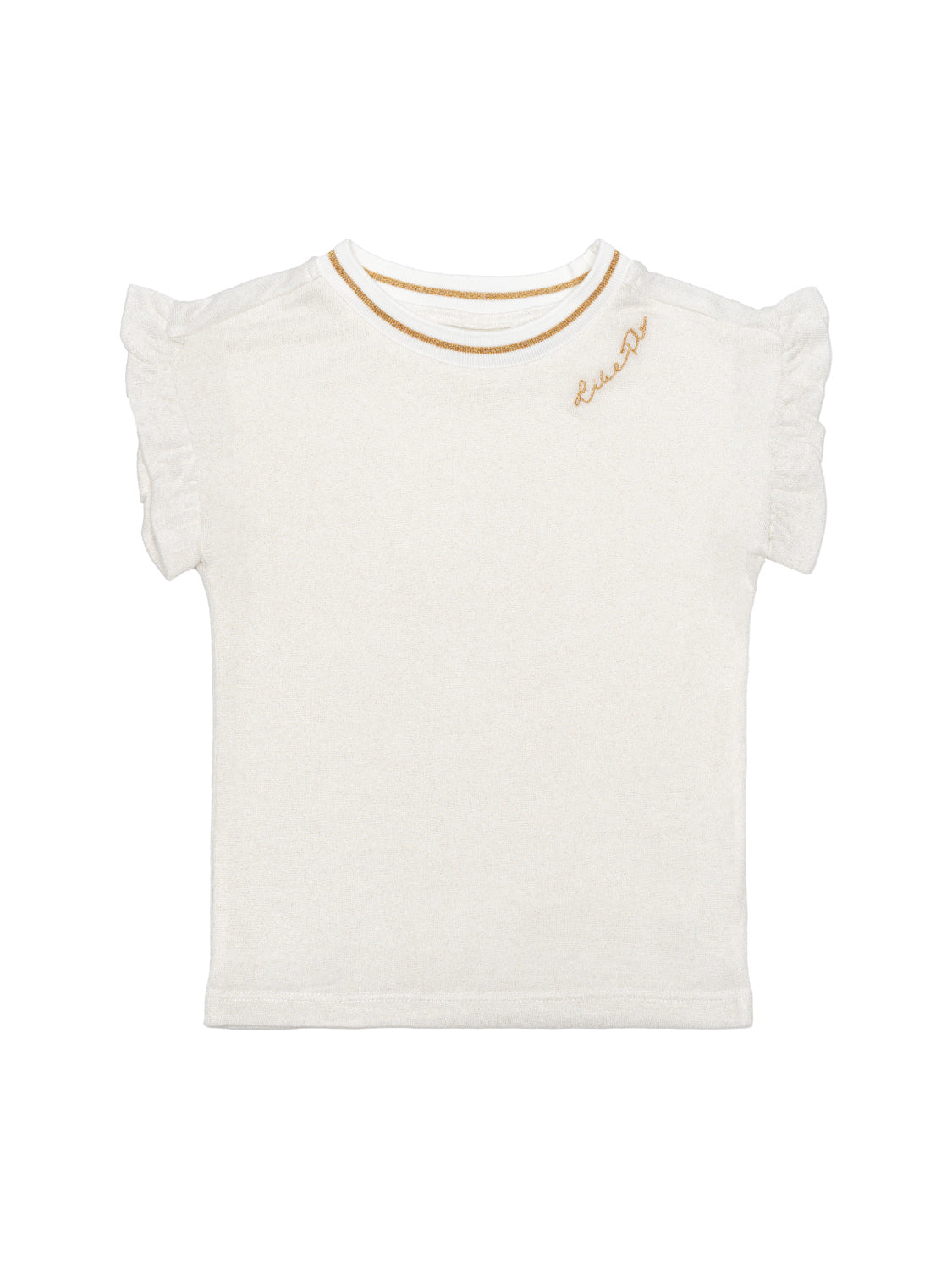 Shirt mit Logo und Rüschen - Off White