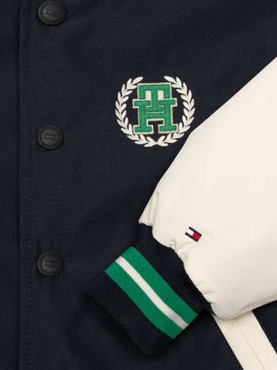 TH Monogramm Varsity-Jacke mit Logo - Navy
