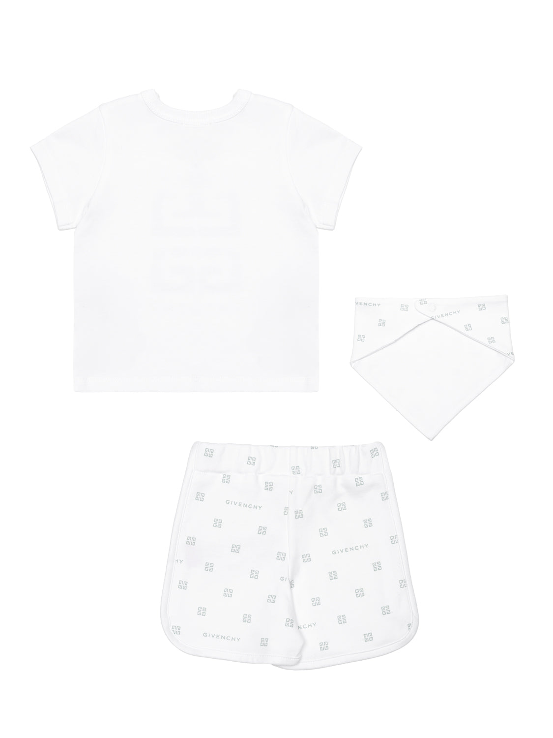 T-Shirt, Shorts & Halstuch im Set - Weiß