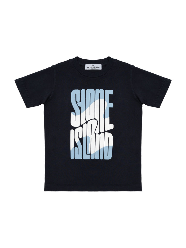 T-Shirt mit Logo - Navy