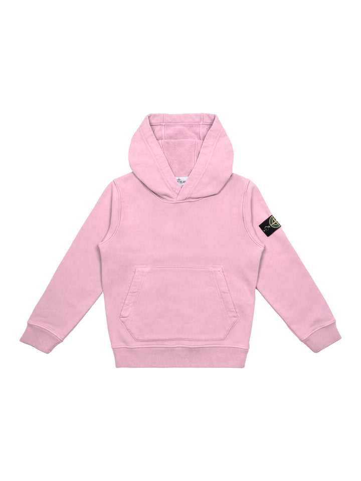 Hoodie mit Logo-Patch - Rosa