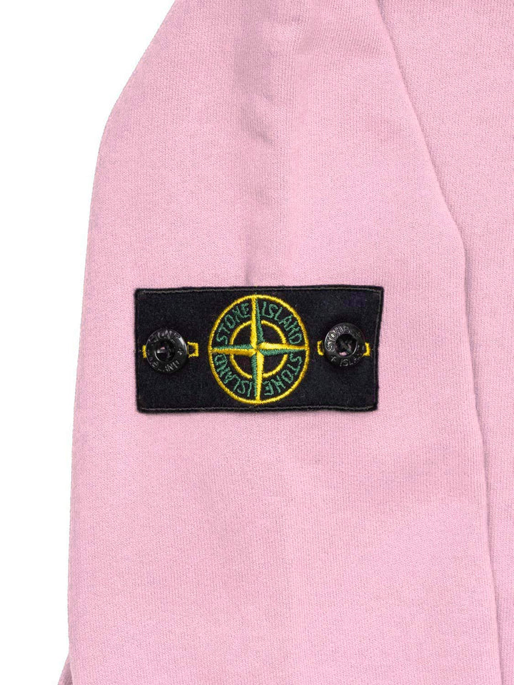 Hoodie mit Logo-Patch - Rosa