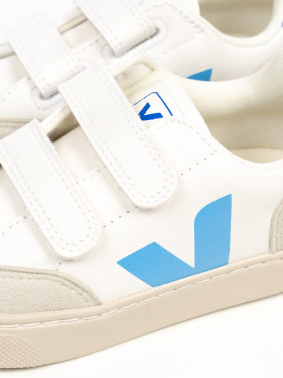 Small V-12CF Klettverschluss Sneaker - Weiß/Blau