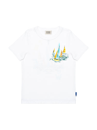 T-Shirt mit Segel-Print - Weiß