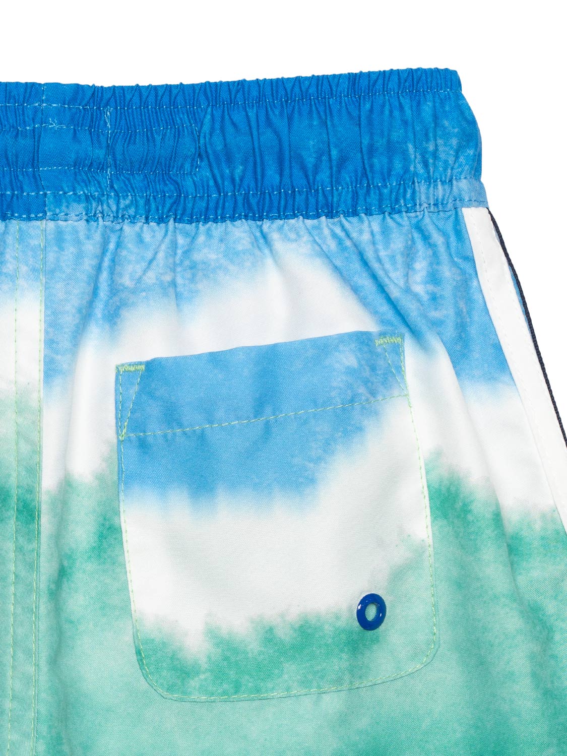 Badehorts im Batik-Design - Blau/Grün