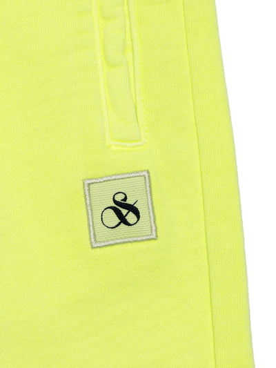 Sweatshorts mit Logo-Details - Neongelb