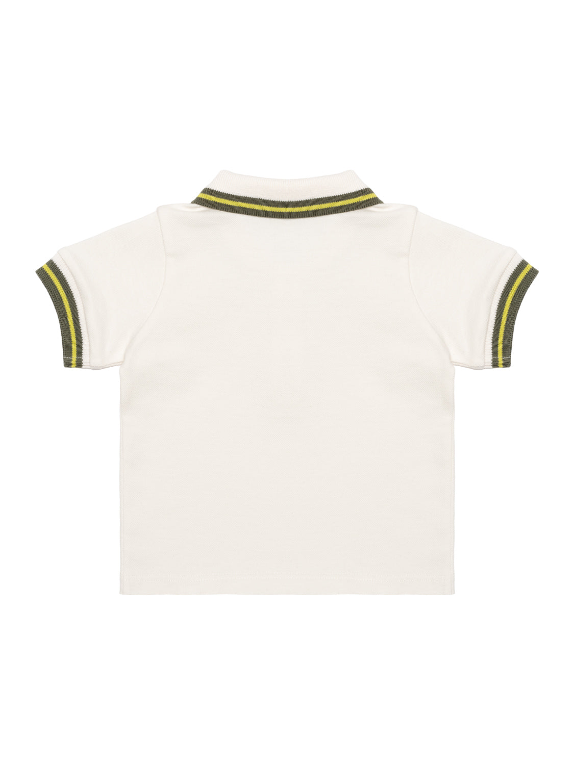 Poloshirt und Shorts im Set - Off White/Grün