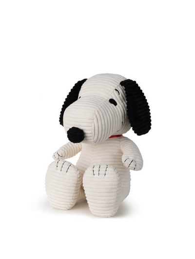 Sitzender Snoopy aus Kord - Cream
