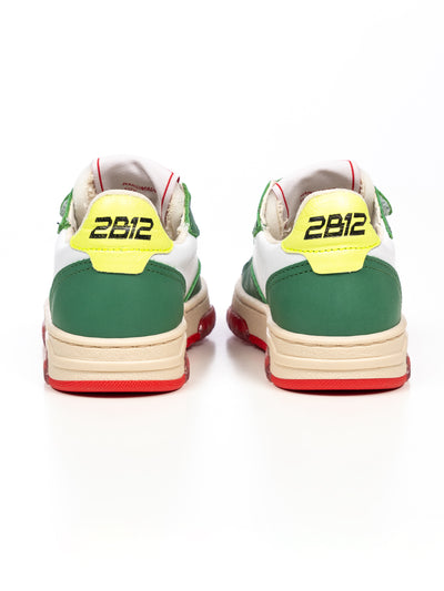 Ledersneaker Baby-Hyper BH09 - Verde/bianco