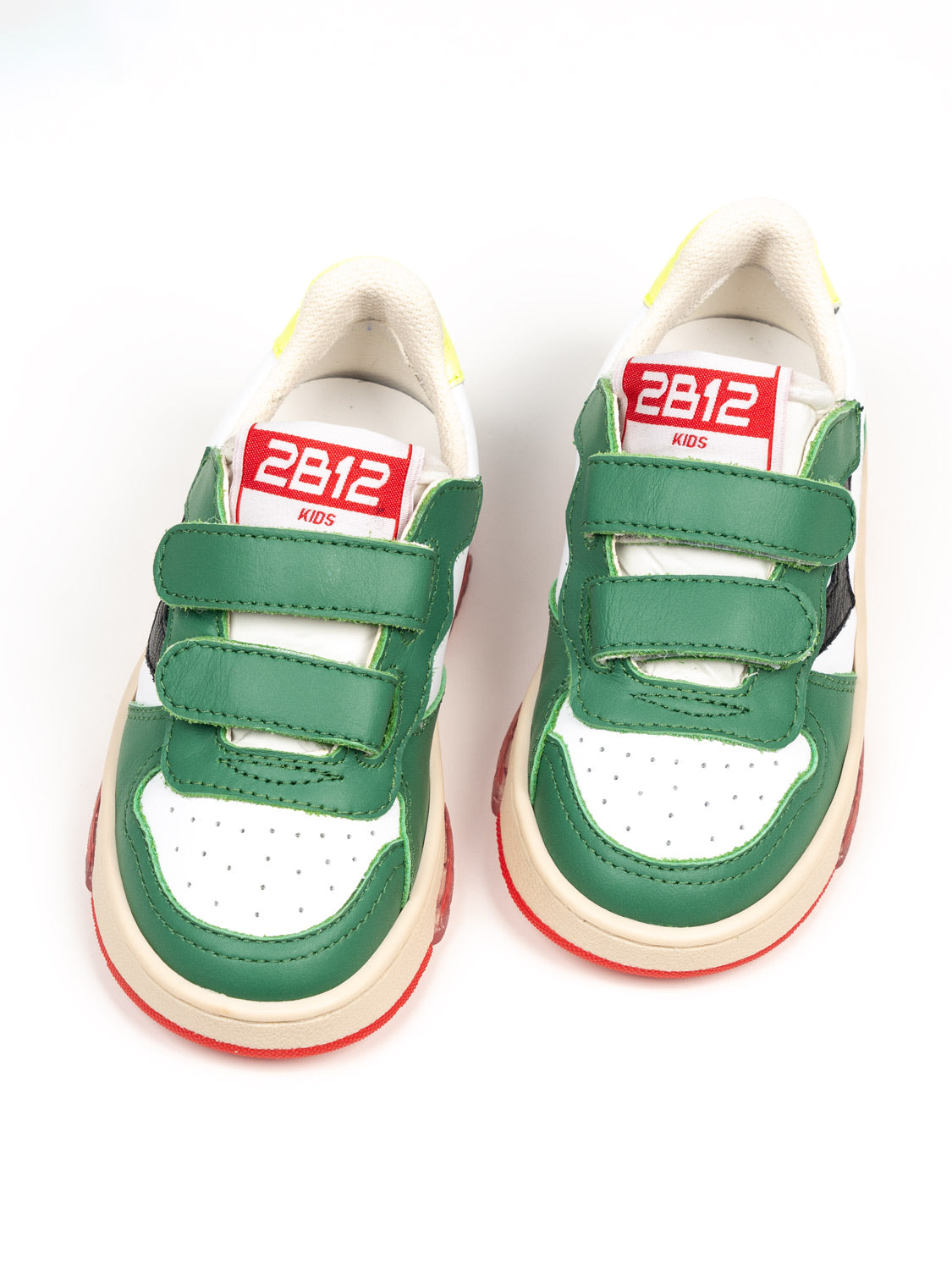 Ledersneaker Baby-Hyper BH09 - Verde/bianco