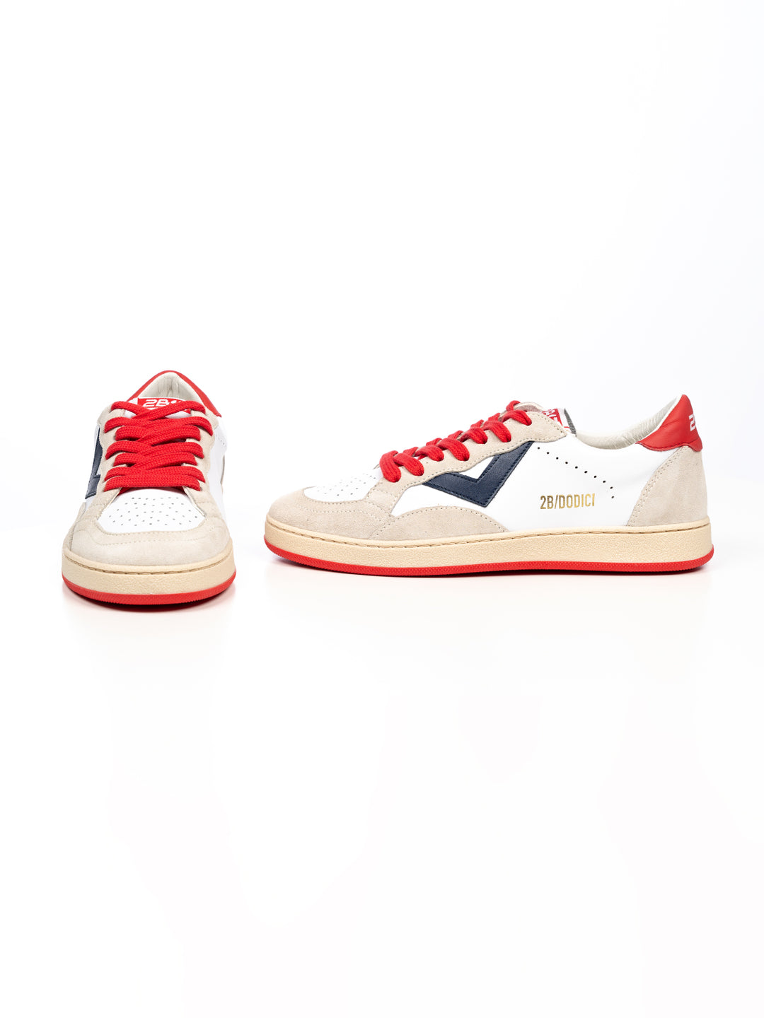 Ledersneaker Junior Play-87 - Bianco/Off White