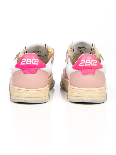 Ledersneaker Baby-Hyper-BH07 - Rosa/Bianco