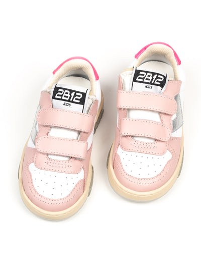 Ledersneaker Baby-Hyper-BH07 - Rosa/Bianco