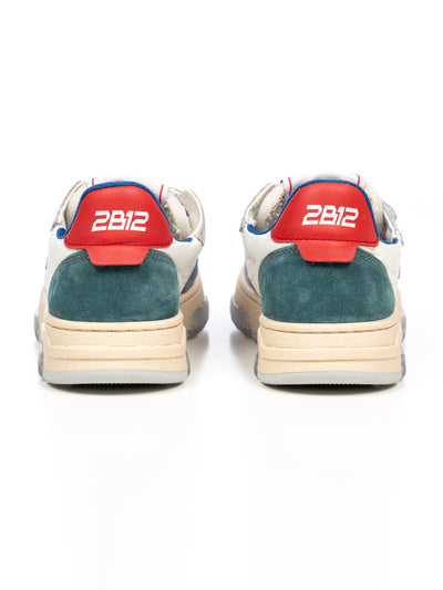 Ledersneaker Baby-Hyper-BH03 - Bianco/Rosso/Tu