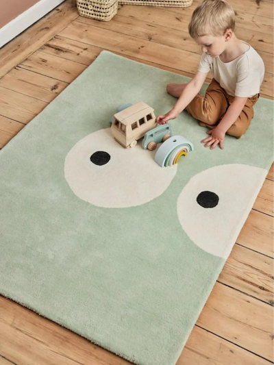 Zoeils Kinderzimmer-Teppich 100 x 130 cm - Hellgrün