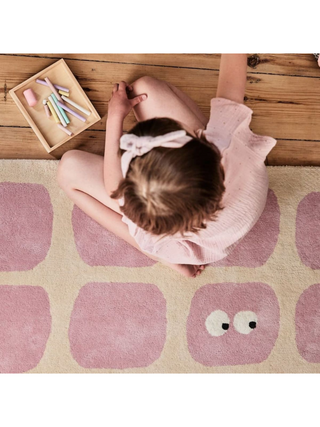 Bidules Kinderzimmer-Teppich 100 x 130 cm - Rose