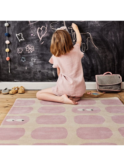 Bidules Kinderzimmer-Teppich 100 x 130 cm - Rose