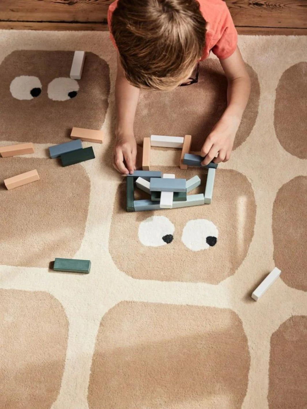 Bidules Kinderzimmer-Teppich 120 x 170 cm - Beige