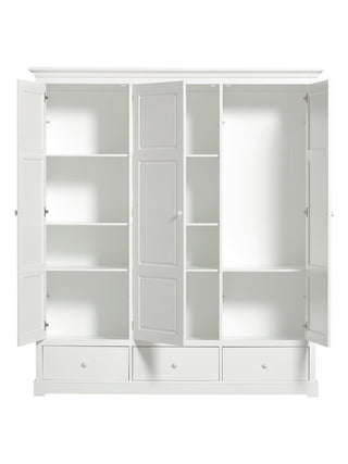 Seaside Kleiderschrank 3-türig - Weiß