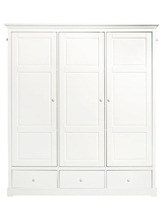 Seaside Kleiderschrank 3-türig - Weiß
