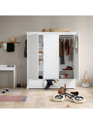 Seaside Kleiderschrank 3-türig - Weiß