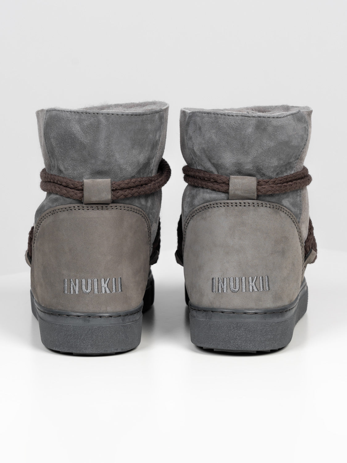 Patchwork Dark Grey Boots - Grau