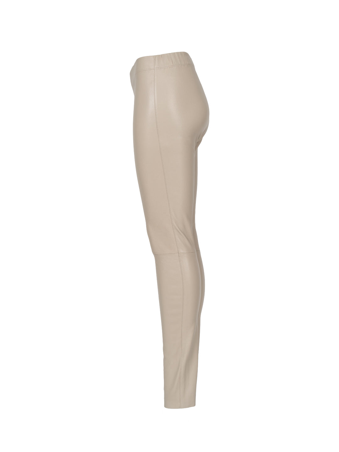 Stretch Lederleggings - Beige