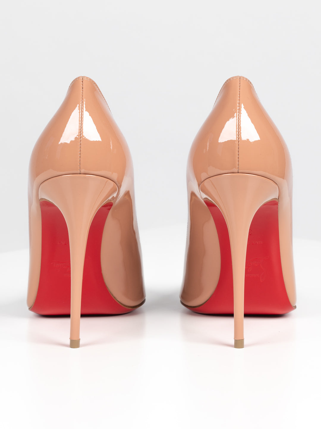 Kate 100 mm Patent Pumps - Nude