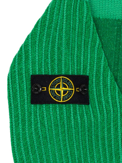 Strickpullover mit Logo-Patch - Grün