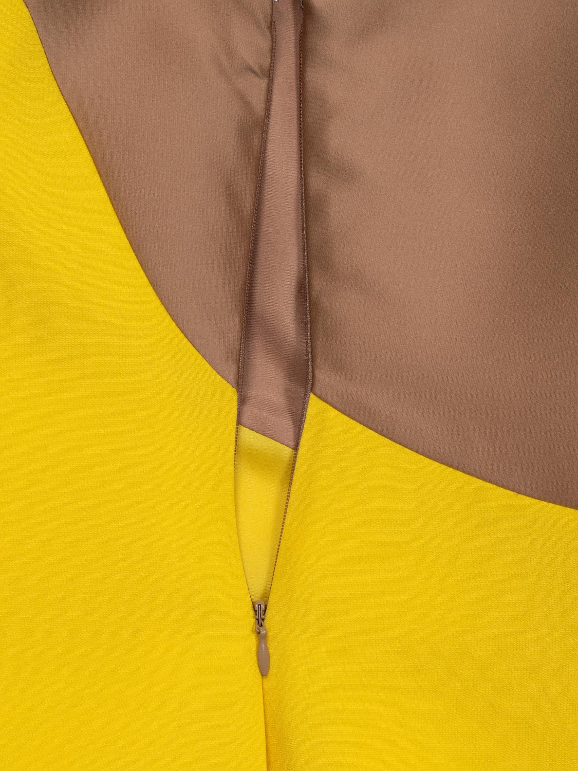 Minikleid aus Crêpe Couture - Gelb