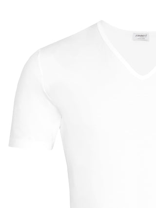 Pure Comfort T-Shirt Kurzarm V-Neck - Weiß